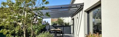 Terrassenüberdachung mit Montage von Sonnenmax Terrassenüberdachung mit Montage – individuell & langlebig