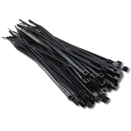 50 Stück Schwarze Metall-Kabelbinder 30 Cm – Edelstahl, UV-beständig, Bis 136 Kg Belastbar Für Garten, Zaun & Outdoor