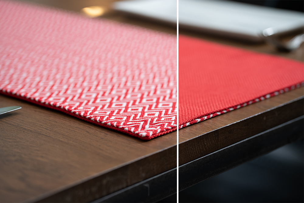 von 46x32 Accessoires nach wendbar cm, Hochwertige, Seilspannmarkisen, in Maß | rote Heimtextilien und Faltmarkisen, | Sonnensegel Tischsets Textile Balkonsichtschutz |