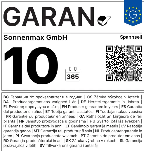 Garantie Label Spannseil