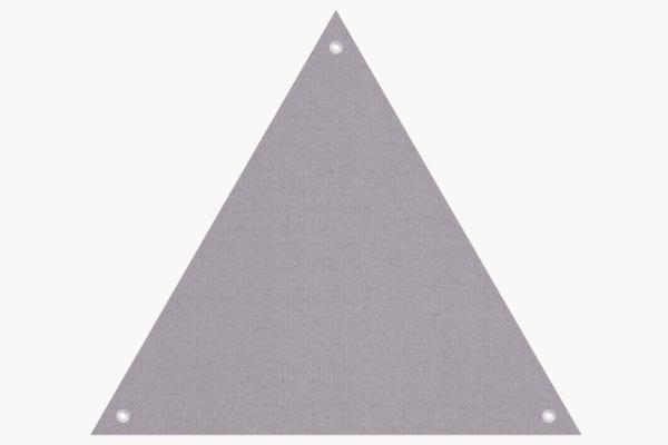 Sonnensegel dreieckig 3x3x3 m – Olefin-Stoff, gerade Form, Farbe Ash Grey