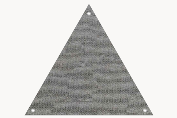 Sonnensegel dreieckig 2x2x2 m – Tentmesh-Gewebe, gerade Form, Farbe Steel Grey