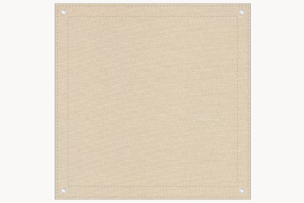 Sonnensegel quadratisch 2x2 m - Olefin-Stoff, gerade Form, Farbe Creme